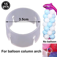 Structure Arche Ballon Souple et Accessoires à la Pièce, 15 anneaux de colonne de ballons de 3,5 cm