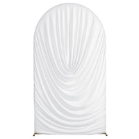 Housse d'Arche de Mariage Drapée en Spandex, coloris blanc