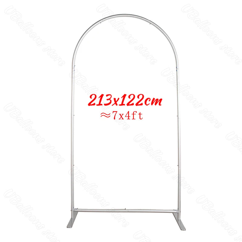 Arche de Mariage en Aluminium Argenté, 3 Tailles de 152 à 213 cm, Housses en Option