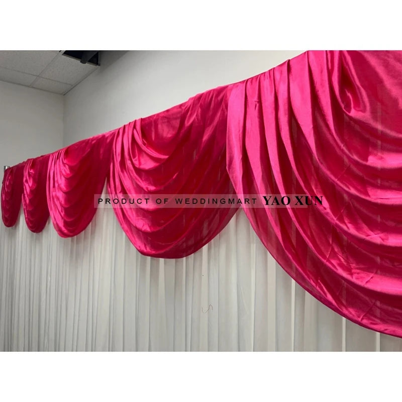 Drapé Swag pour Fond de Mariage, coloris fuchsia
