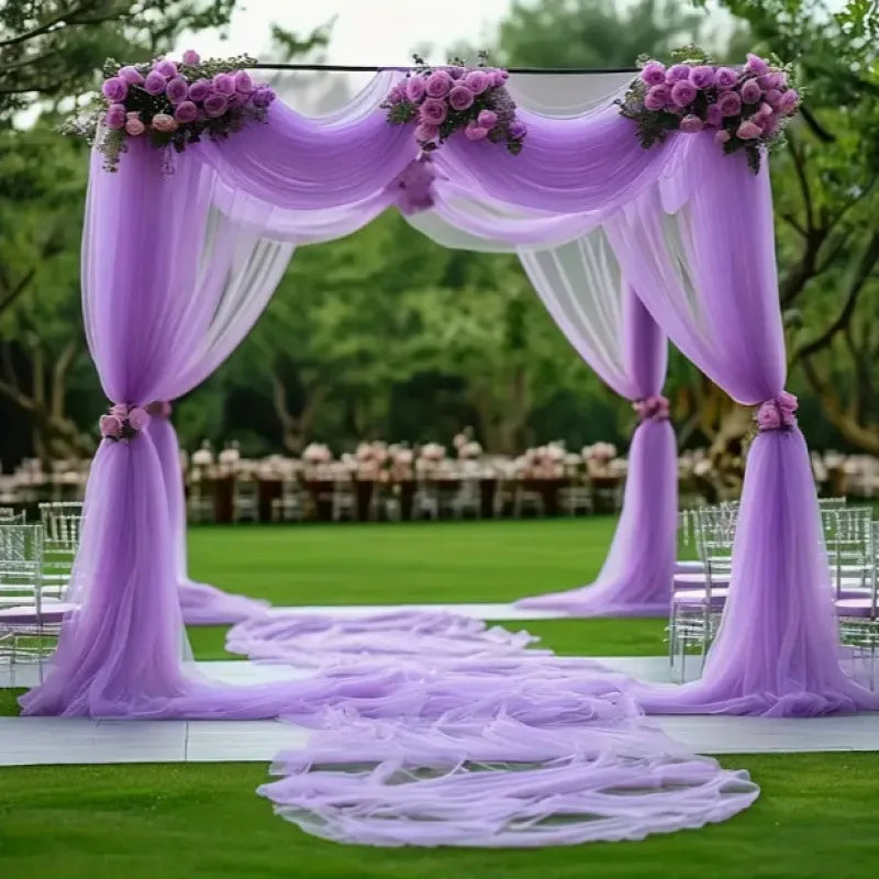 Voilage Tulle Semi-Transparent pour Arche de Mariage, 13 Coloris, 6 Tailles