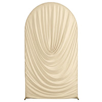 Housse d'Arche de Mariage Drapée en Spandex, coloris sable