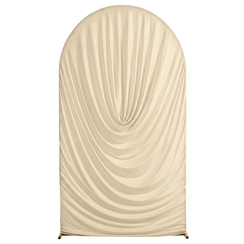 Housse d'Arche de Mariage Drapée en Spandex, coloris sable