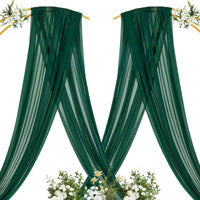 Voilage Drapé pour Arche de Mariage et Plafond, coloris vert émeraude