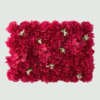 Mur de Fleurs Artificielles, Lot de 4 Panneaux 60 × 40 cm, coloris rouge