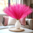 Pampa Artificielle Fuchsia, Rouge ou Orange, 10 Tiges de 55 cm
