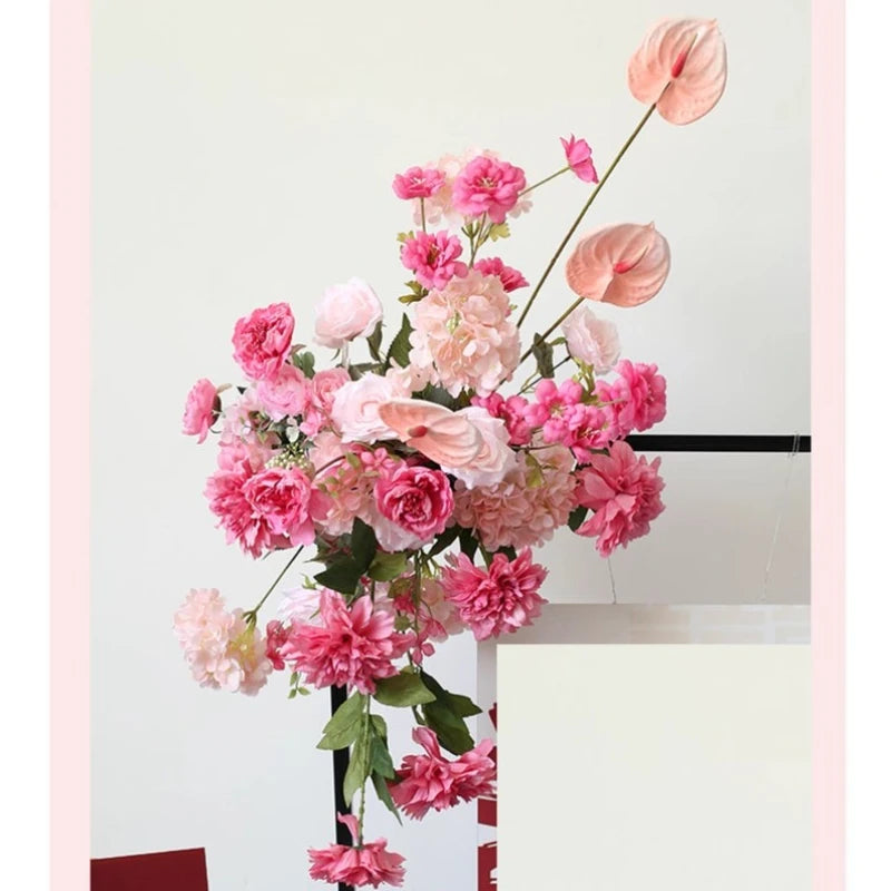 Fleurs pour Arche de Mariage, Roses et Anthuriums Rose Poudré, vue complémentaire 6