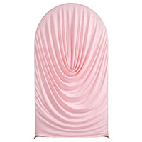 Housse d'Arche de Mariage Drapée en Spandex, coloris rose clair