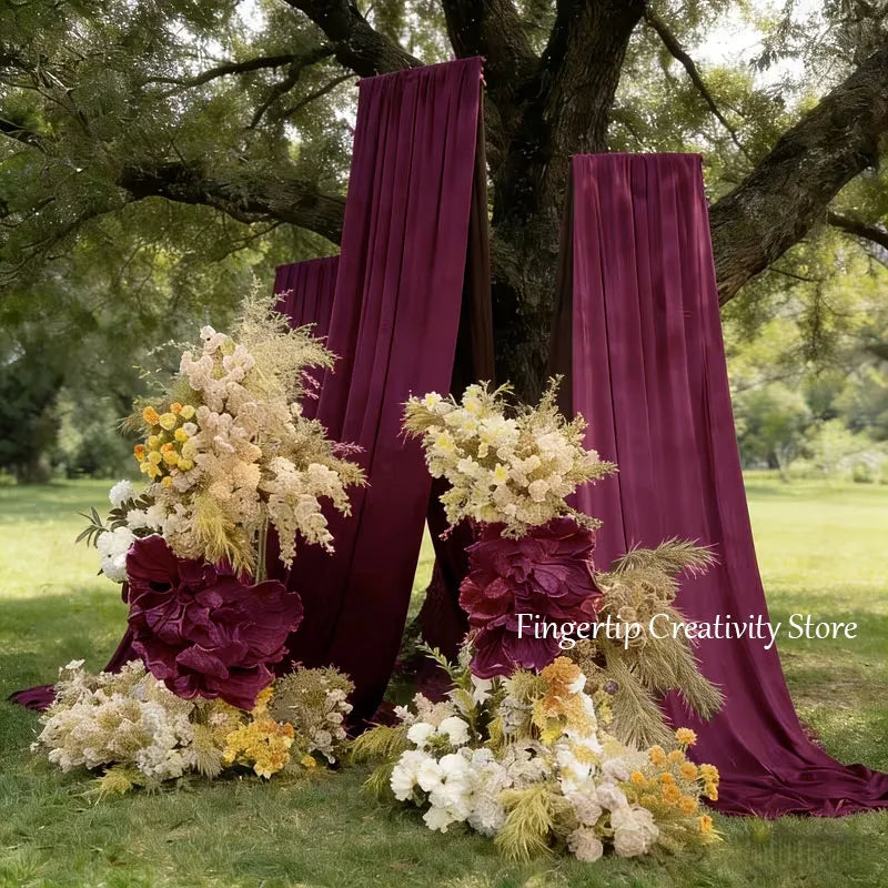 Drapé d'Arche de Mariage Sans Plis, 8 Coloris, 3 à 10 m de Long