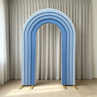 Arche de Mariage Arrondie avec Housse Recto-Verso, 9 Coloris, 220 × 122 cm