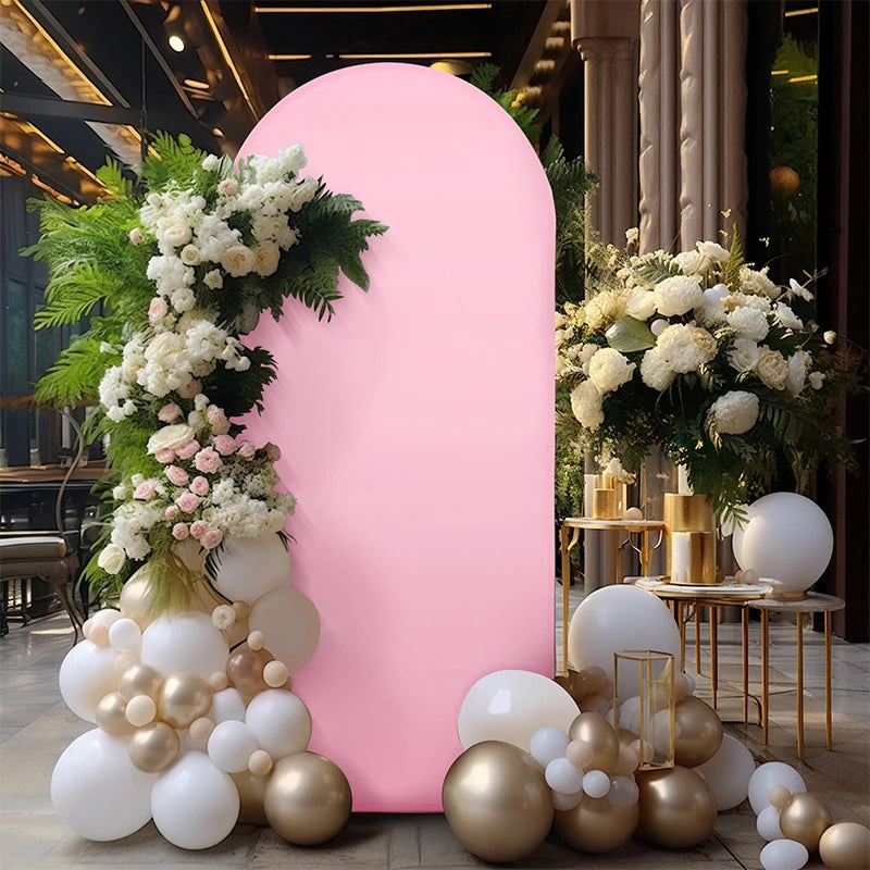 Housse d'Arche de Mariage à Sommet Rond Ajustée, 7 Coloris, 5 Tailles