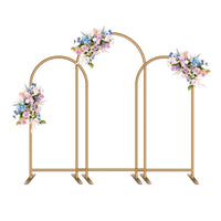 Arche de Mariage Dorée en Métal, à l'Unité ou en Lot de 3 Arches