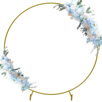 Arche Ronde de Mariage en Métal Blanc ou Doré, 100 à 250 cm