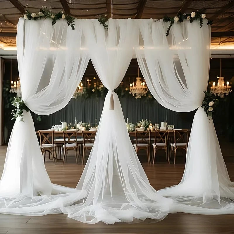 Voilage Arche de Mariage Transparent, 75 cm × 6 m, vue complémentaire 4