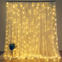 Rideau Lumineux LED avec Télécommande, 100 à 600 LED, coloris blanc chaud