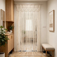 Rideau en Macramé Bohème pour Porte et Fond de Mariage, 6 Tailles de 90 à 130 cm