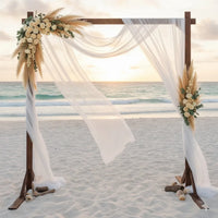 Arche de Mariage en Bois Champêtre, Portique de 220 x 215 cm, vue d'ensemble