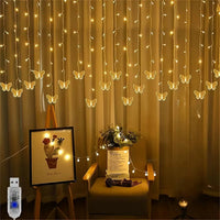 Rideau Lumineux Papillons LED, 400 cm de Large, 96 LED, USB, vue complémentaire 5