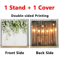 Fond de Photocall Double Face en Aluminium, 243 x 243 cm, 20 Motifs Recto Verso