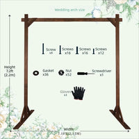 Arche de Mariage en Bois Champêtre, Portique de 220 x 215 cm, vue complémentaire 4