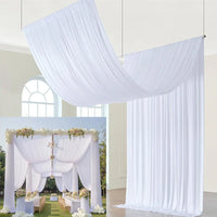 Toile de Fond Mariage Opaque en Polyester 180 g, coloris blanc