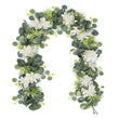 Guirlande d'Eucalyptus avec Fleurs pour Arche de Mariage, 180 cm, 3 Modèles