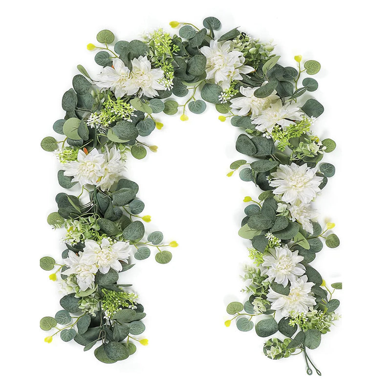 Guirlande d'Eucalyptus avec Fleurs pour Arche, vue d'ensemble