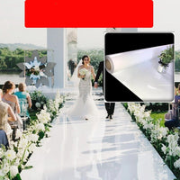 Tapis Miroir d'Allée de Mariage Argenté, Doré ou Blanc, vue d'ensemble