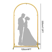 Arche de Mariage Arrondie en Métal Doré, 120 à 220 cm, vue complémentaire 6