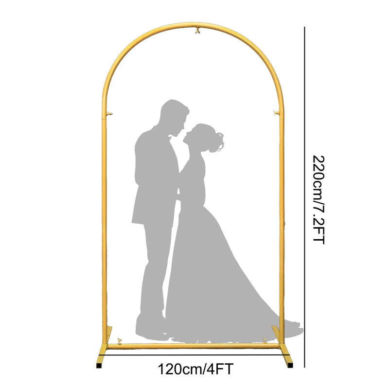 Arche de Mariage Arrondie en Métal Doré, 120 à 220 cm, vue complémentaire 6