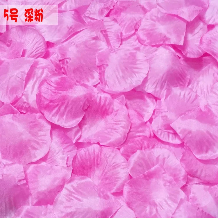 Pétales de Rose Artificiels en Tissu, coloris rose bonbon