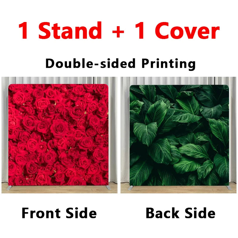 Fond de Photocall Double Face en Aluminium, 243 x 243 cm, 20 Motifs Recto Verso