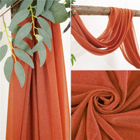 Voilage Plafond Mariage en Chiffon, coloris rouille