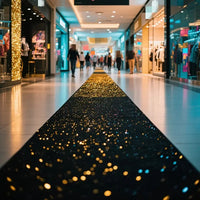 Tapis d'Allée Pailleté Blanc, Rouge ou Noir, 120 cm, coloris noir