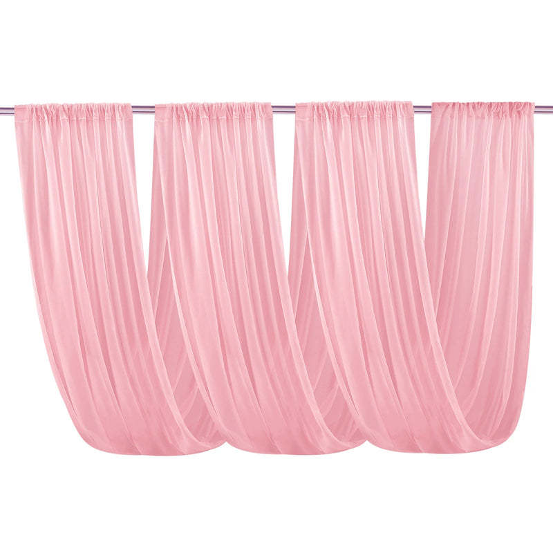 Voilage Plafond Mariage en Chiffon, coloris rose poudré