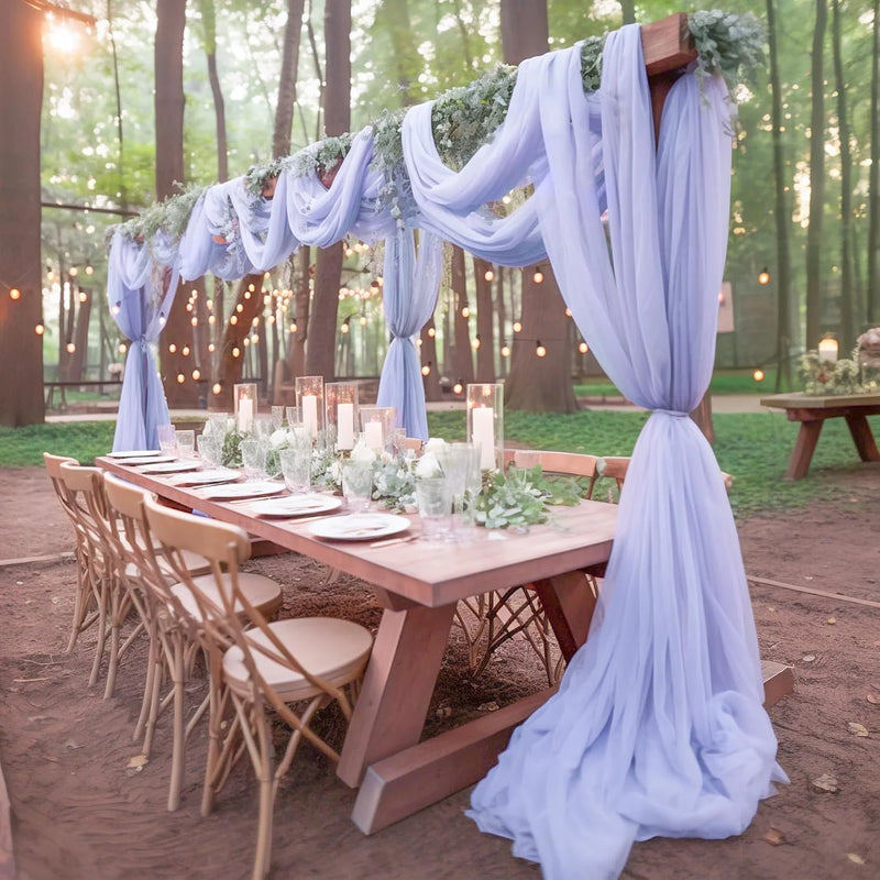 Voilage Drapé pour Arche de Mariage et Plafond, coloris lavande