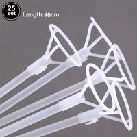 Structure Arche Ballon Souple et Accessoires à la Pièce, 25 tiges de 40 cm avec coupelle