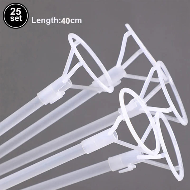 Structure Arche Ballon Souple et Accessoires à la Pièce, 25 tiges de 40 cm avec coupelle