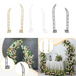 Arche de Mariage Semi-Ouverte en Métal, Paire de 180 et 210 cm, Blanc, Doré ou Noir