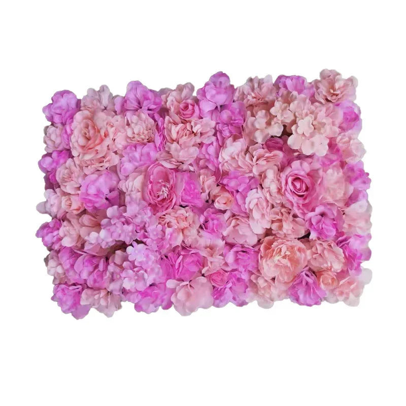 Mur de Fleurs Artificielles, coloris rose fuchsia