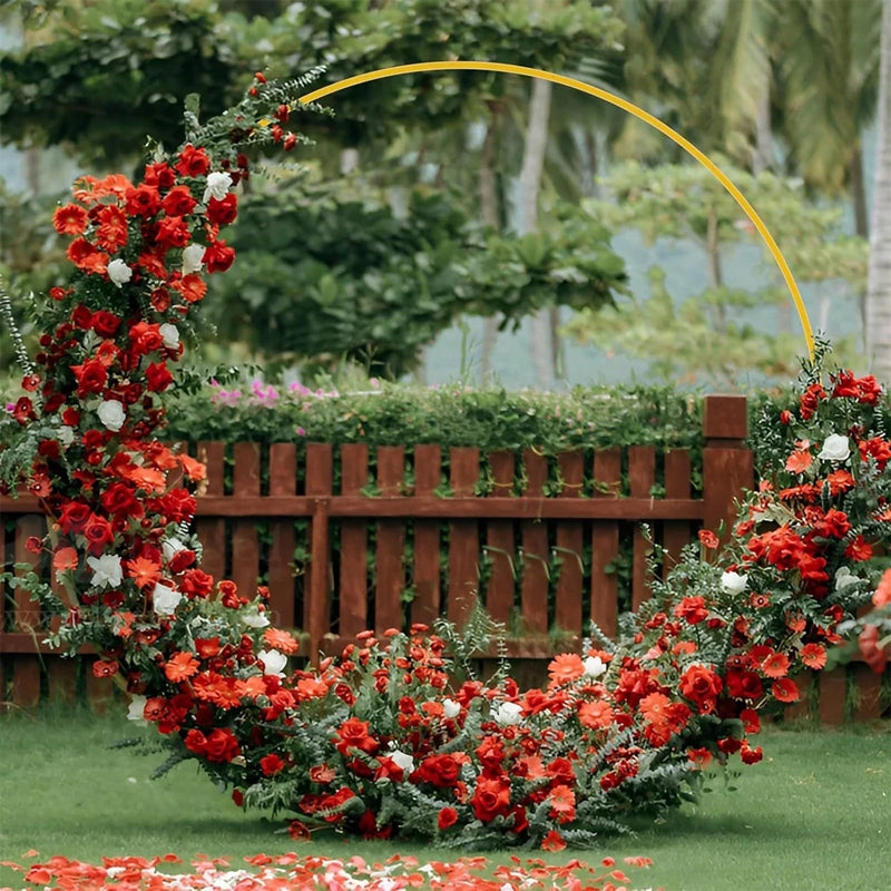 Arche Ronde en Métal pour Ballons et Fleurs, Dorée ou Blanche, vue complémentaire 6