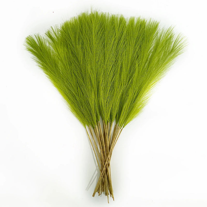 Pampa Artificielle 10 Tiges de 55 cm, coloris vert