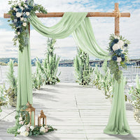 Compositions Florales et Voilages Bohèmes pour Arche de Mariage, 24 Articles à la Pièce