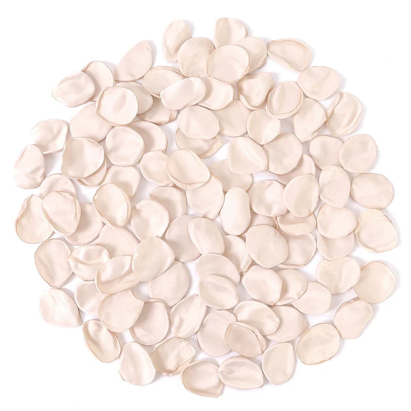 Pétales de Rose Satinés Artificiels, coloris beige