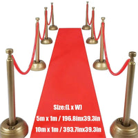 Tapis d'Allée de Mariage Rouge, Bleu ou Vert, 5 à 15 m de Long, vue d'ensemble