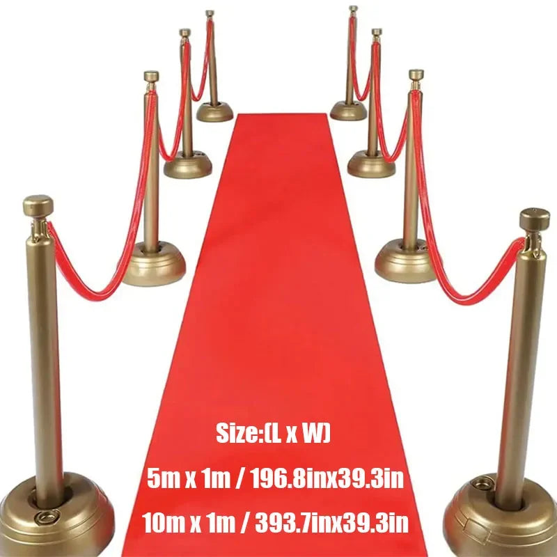 Tapis d'Allée de Mariage Rouge, Bleu ou Vert, 5 à 15 m de Long, vue d'ensemble