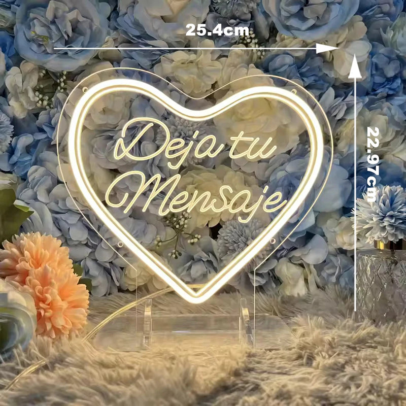 Néon Livre d'Or Mariage Cœur, vue complémentaire 4
