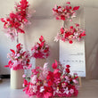 Composition Florale Fuchsia et Rouge pour Arche de Mariage, 5 Formats