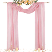 Voilage Drapé pour Arche de Mariage et Plafond, coloris rose poudré