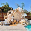 Kit Arche de Ballons Blanc Mat, Sable et Brun Fumé, 112 ou 160 Pièces